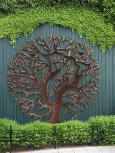 Tree of life bronze with a black touch wall art for outdoors and indoors 60cm