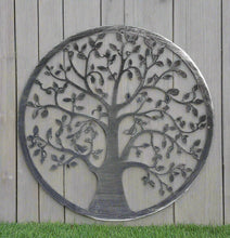 Indlæs billede til gallerivisning Handmade silver tree of life wall art indoors/outdoors 60cm - Marissa&#39;s Garden &amp; Gift
