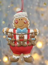 Indlæs billede til gallerivisning Resin Christmas gingerbread man Christmas bauble tree hanging decoration/christmas/seasonal/ resin hanging item
