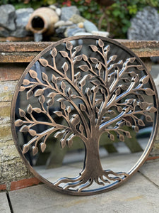 Tree of life bronze resin touch Outdoor/Indoor mirror/ mirrored wall art - Marissa's Garden & Gift