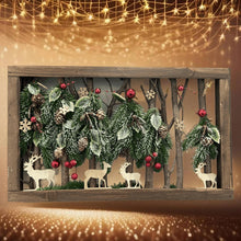 Load image into Gallery viewer, Handmade Christmas table wooden deco 50 x 30 x 5cm decor/christmas/seasonal/shelf seasonal decorations
