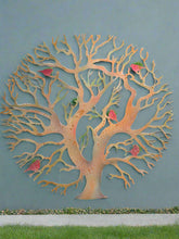 Load image into Gallery viewer, Tree of life bronze with peeling colourful effect wall art for outdoors and indoors 60cm
