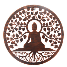 Laden Sie das Bild in den Galerie-Viewer, Handmade bronze 40cm budha tree of life with roots wall art suitable for indoors/outdoors anniversary/birthday gift - Marissa&#39;s Garden &amp; Gift
