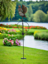 Afbeelding in Gallery-weergave laden, Handmade powder coated owl sculpture rocker 164cm tall - Marissa&#39;s Garden &amp; Gift
