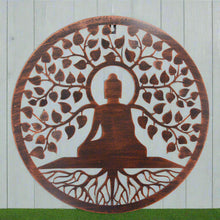 Indlæs billede til gallerivisning Handmade bronze 40cm budha tree of life with roots wall art suitable for indoors/outdoors anniversary/birthday gift - Marissa&#39;s Garden &amp; Gift
