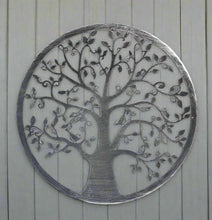 Indlæs billede til gallerivisning Handmade silver tree of life wall art indoors/outdoors 60cm - Marissa&#39;s Garden &amp; Gift
