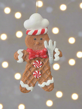 Indlæs billede til gallerivisning Resin Christmas gingerbread man Christmas bauble tree hanging decoration/christmas/seasonal/ resin hanging item
