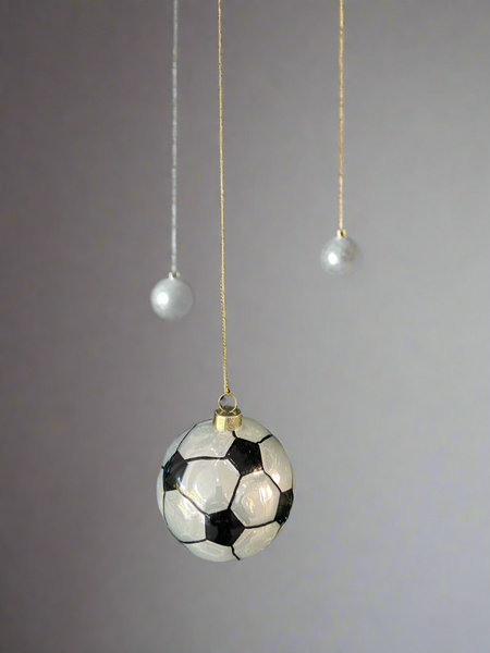 Glass Christmas football Christmas bauble tree hanging decoration/christmas/seasonal/ glass hanging item