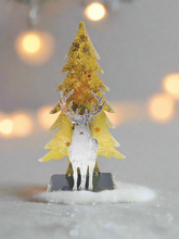 Load image into Gallery viewer, Handmade Christmas tree and reindeer t-light holder
