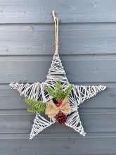 Load image into Gallery viewer, Handmade hanging star wreath 37 x 37 x 8cm seasonal
