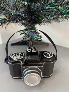 Glass Christmas camera/ photographers camera Christmas bauble tree hanging decoration/christmas/seasonal/ glass hanging item