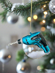 Glass Christmas tool drill Christmas bauble tree hanging decoration/christmas/seasonal/ glass hanging item