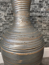 Indlæs billede til gallerivisning Silver handmade bamboo vase 60cm tall floor or table vase
