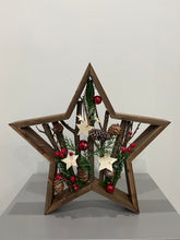 Laden Sie das Bild in den Galerie-Viewer, Handmade Christmas table wooden star deco 35 x 35 x 5cm decor/christmas/seasonal/shelf seasonal decorations
