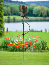 Afbeelding in Gallery-weergave laden, Handmade powder coated owl sculpture rocker 164cm tall - Marissa&#39;s Garden &amp; Gift
