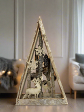 Indlæs billede til gallerivisning Handmade Christmas wooden table tree decor/christmas/seasonal/shelf seasonal decorations
