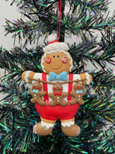 Load image into Gallery viewer, Resin Christmas gingerbread man Christmas bauble tree hanging decoration/christmas/seasonal/ resin hanging item
