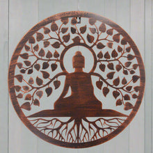 Charger l&#39;image dans la galerie, Handmade bronze 40cm budha tree of life with roots wall art suitable for indoors/outdoors anniversary/birthday gift - Marissa&#39;s Garden &amp; Gift
