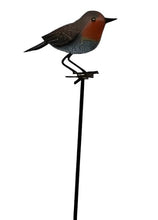 Load image into Gallery viewer, Handmade powder coated Robin on a pole sculpture 130cm tall - Marissa&#39;s Garden &amp; Gift
