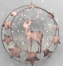 Load image into Gallery viewer, Handmade reindeer bronze wall art for indoors/outdoors 30 x 1 x 32cm - Marissa&#39;s Garden &amp; Gift
