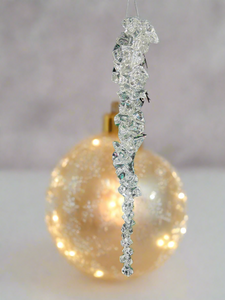 Handmade christmas tree hanging icicle measuring 4 x 2.5 x 23.5cm 4 pieces