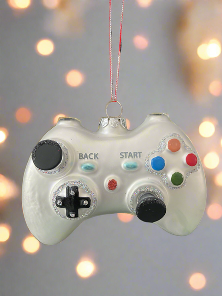 Glass Christmas tree video game controller Christmas bauble tree hanging decoration/christmas/seasonal/ glass hanging item