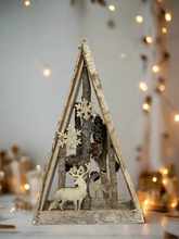 Indlæs billede til gallerivisning Handmade Christmas wooden table tree decor/christmas/seasonal/shelf seasonal decorations
