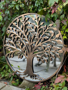 Tree of life bronze resin touch Outdoor/Indoor mirror/ mirrored wall art - Marissa's Garden & Gift