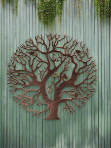 Tree of life bronze with a black touch wall art for outdoors and indoors 60cm