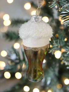 Glass beer/pint bauble tree hanging decoration/Christmas/seasonal/ glass hanging item