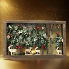 Load image into Gallery viewer, Handmade Christmas table wooden deco 50 x 30 x 5cm decor/christmas/seasonal/shelf seasonal decorations
