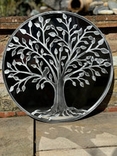 Charger l&#39;image dans la galerie, Tree of life silver resin touch Outdoor/Indoor mirror/ mirrored wall art
