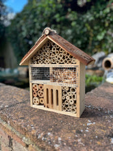 Load image into Gallery viewer, Handmade wooden house shaped large insect house
