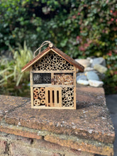 Load image into Gallery viewer, Handmade wooden house shaped large insect house
