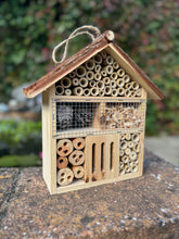 Load image into Gallery viewer, Handmade wooden house shaped large insect house
