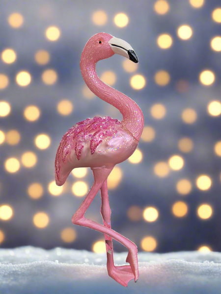 Christmas flamingo hanging decoration/christmas/seasonal/ glass hanging item