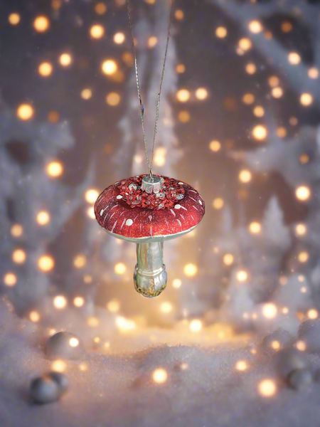 Christmas mushroom hanging decoration/christmas/seasonal/ glass hanging item