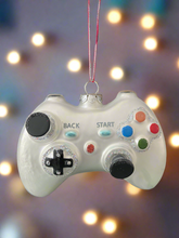 Load image into Gallery viewer, Glass Christmas tree video game controller Christmas bauble tree hanging decoration/christmas/seasonal/ glass hanging item
