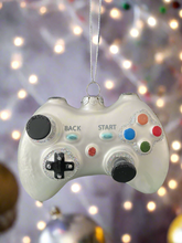 Load image into Gallery viewer, Glass Christmas tree video game controller Christmas bauble tree hanging decoration/christmas/seasonal/ glass hanging item
