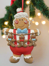 Afbeelding in Gallery-weergave laden, Resin Christmas gingerbread man Christmas bauble tree hanging decoration/christmas/seasonal/ resin hanging item
