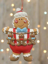 Indlæs billede til gallerivisning Resin Christmas gingerbread man Christmas bauble tree hanging decoration/christmas/seasonal/ resin hanging item
