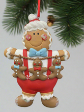 Afbeelding in Gallery-weergave laden, Resin Christmas gingerbread man Christmas bauble tree hanging decoration/christmas/seasonal/ resin hanging item
