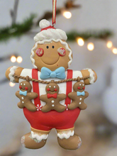 Load image into Gallery viewer, Resin Christmas gingerbread man Christmas bauble tree hanging decoration/christmas/seasonal/ resin hanging item
