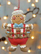 Laden Sie das Bild in den Galerie-Viewer, Resin Christmas gingerbread man Christmas bauble tree hanging decoration/christmas/seasonal/ resin hanging item
