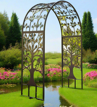 Charger l&#39;image dans la galerie, Noah’s Arc-Tree of life bronze/gold arch garden arbour
