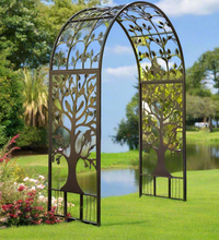 Load image into Gallery viewer, Noah’s Arc-Tree of life bronze/gold arch garden arbour
