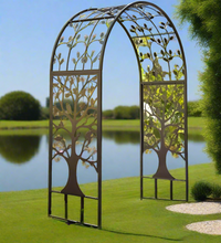 Load image into Gallery viewer, Noah’s Arc-Tree of life bronze/gold arch garden arbour
