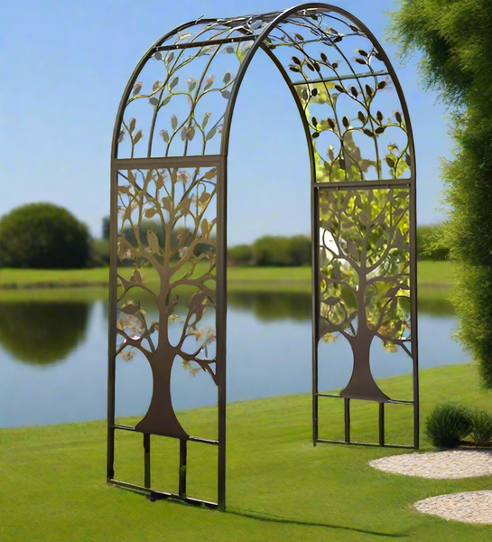 Noah’s Arc-Tree of life bronze/gold arch garden arbour