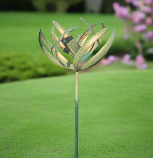 Burghley garden wind sculpture spinner verdigris - Marissa's Garden & Gift