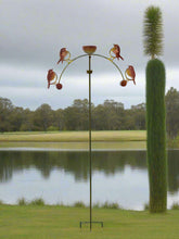 Afbeelding in Gallery-weergave laden, Handmade powder coated robin sculpture rocker and rain catcher standing at 150cm tall - Marissa&#39;s Garden &amp; Gift
